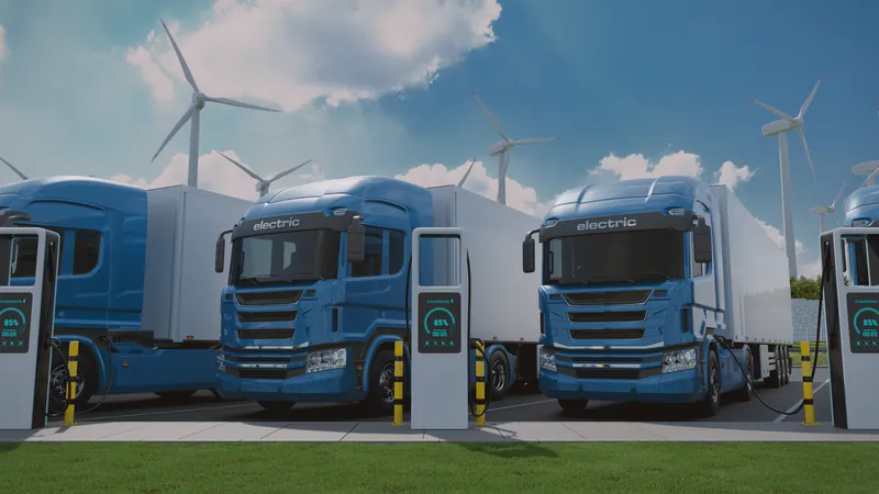 Electric truck charging